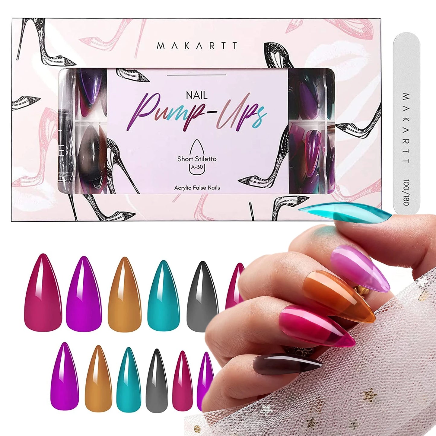 Makartt Acrylic Nail Kit, 240pcs Press On Nails