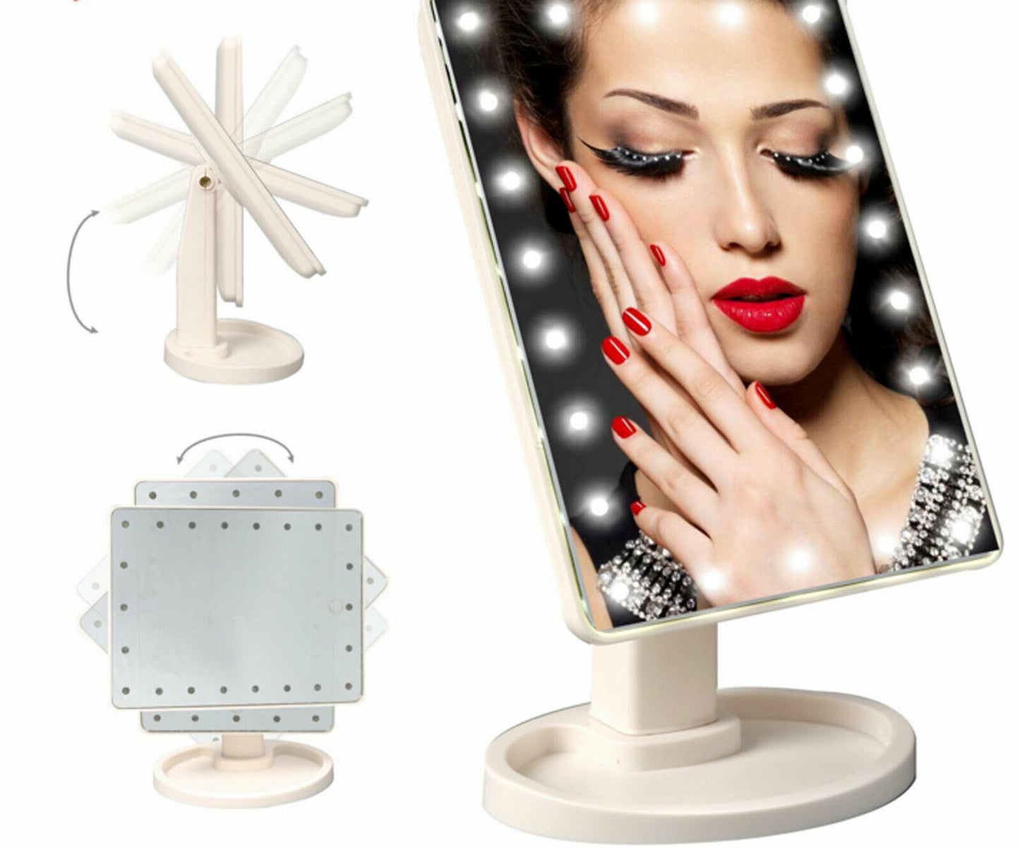 Professional 22 LED Makeup Mirror Light Portable Rotation Vanity - your-beauty-matters