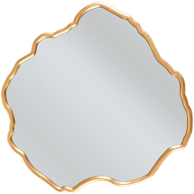 Toilet Large Model Wall Decorative Mirror Makeup Crafts Vanity Aesthetic Shower Mirror Golden Espejo Pared Home Styling YX50DM