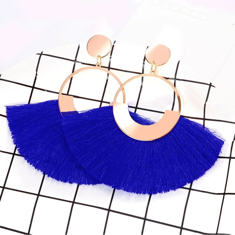 Bohemian Big Tassel Drop Dangle Earrings
