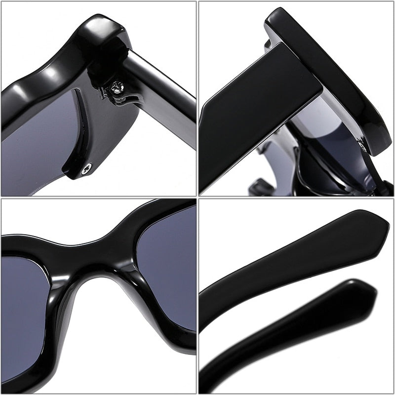 SO&EI Ins Rectangle Sunglasses - Vintage Candy Color Eyewear UV400 Sunglasses