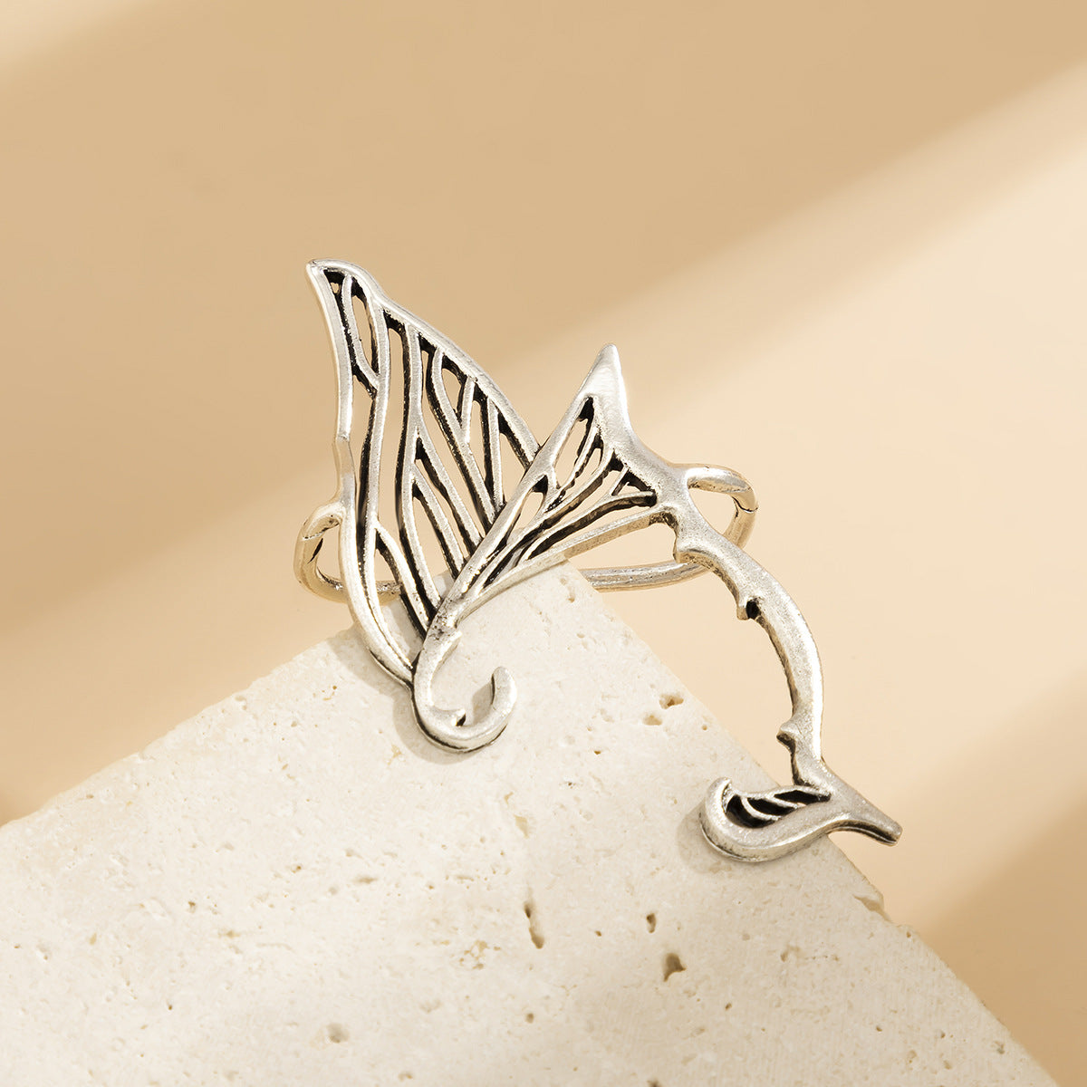 Butterfly Wings Hollow Out Simple Elf Alloy Ear Cuff - your-beauty-matters