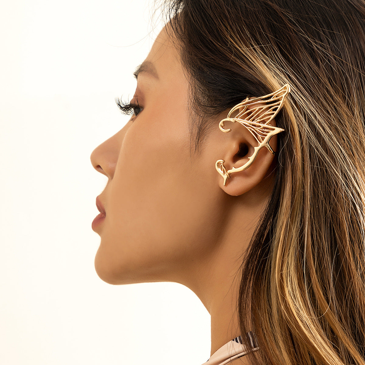 Butterfly Wings Hollow Out Simple Elf Alloy Ear Cuff - your-beauty-matters