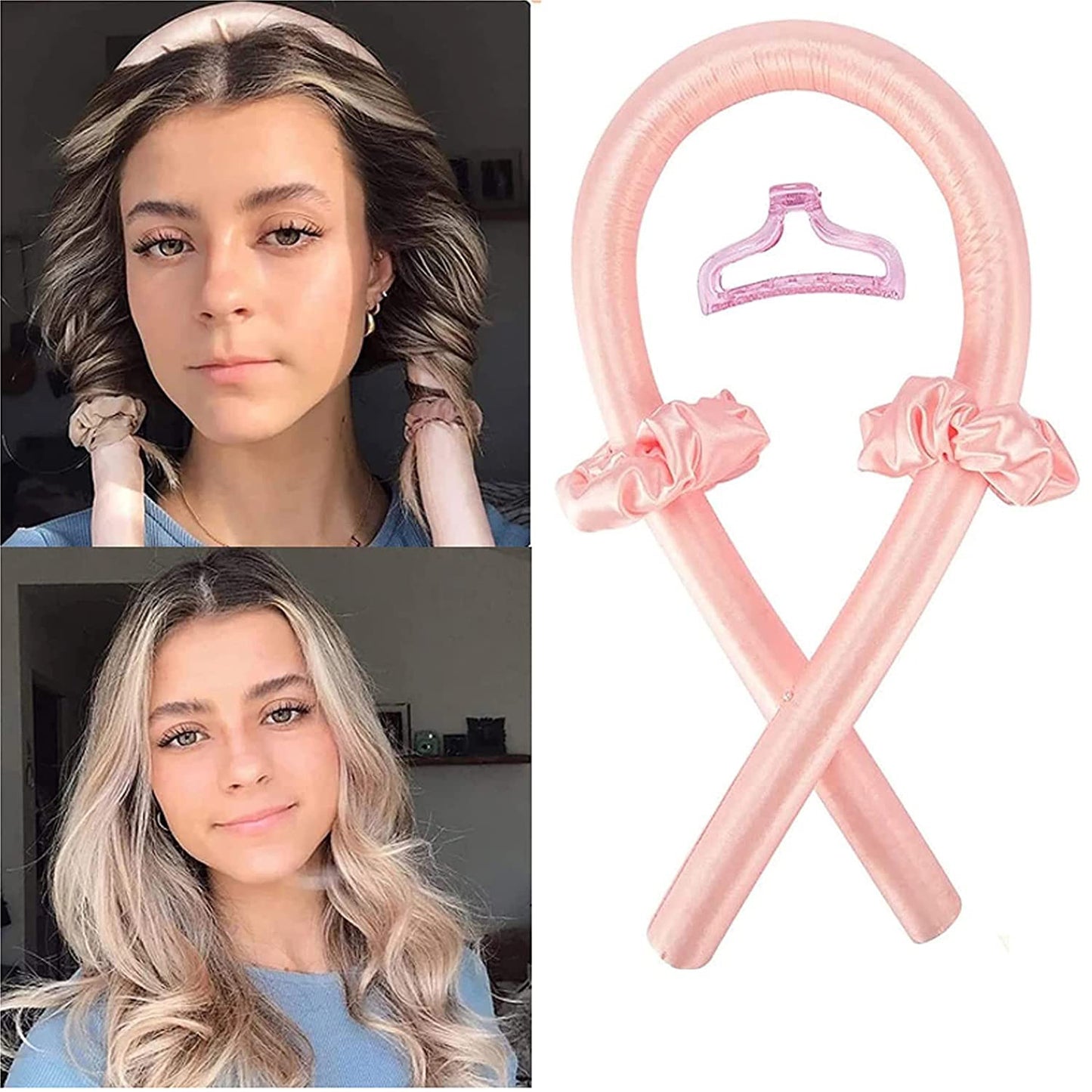 Heatless Curling Rod Curls Silk Ribbon Curlers Sleeping Soft Headband Wave - your-beauty-matters