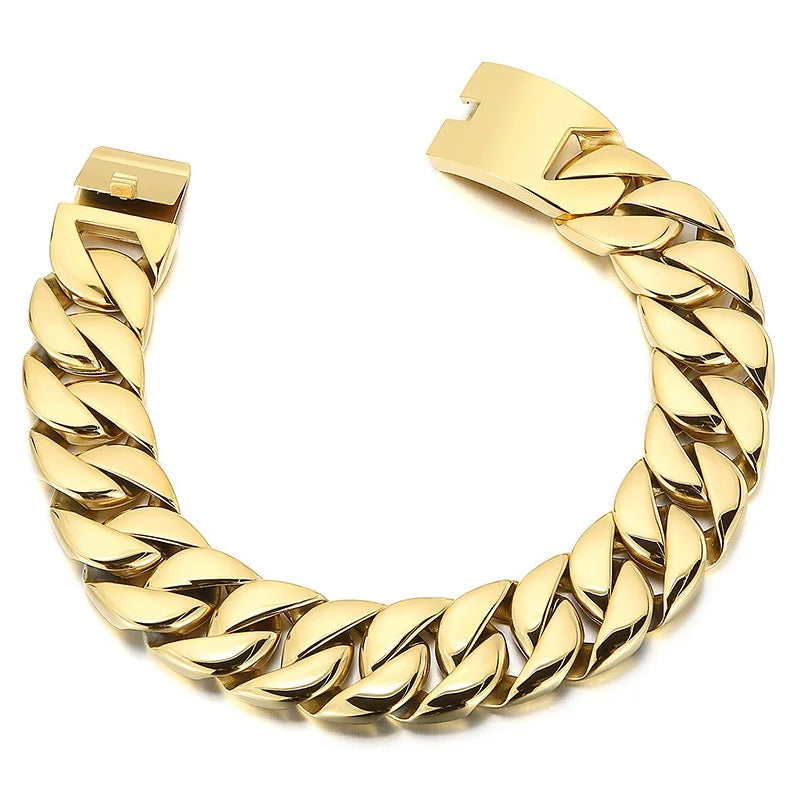 SDA 26/32mm Width Big Thick Cuban Link Chain Bracelets and Necklaces