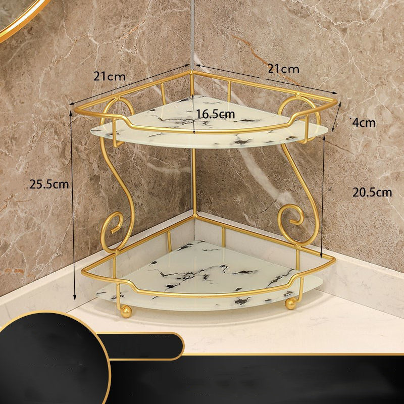 Light Luxury Triangle Bathroom Storage Shelf Vanity - your-beauty-matters