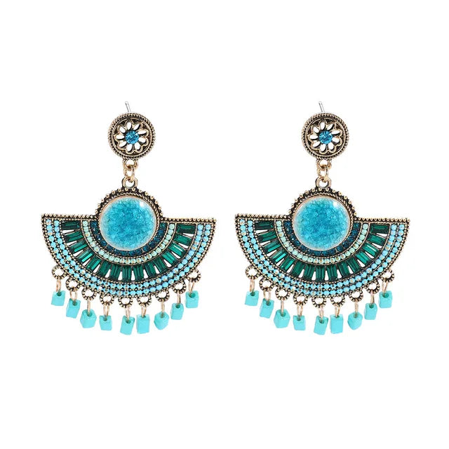Retro Exotic Ethnic Bohemian Necklace and Earrings