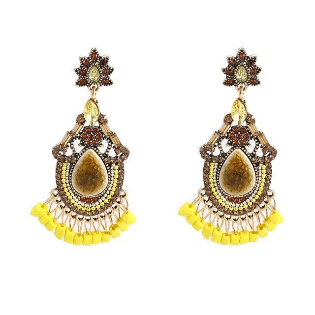 Retro Exotic Ethnic Bohemian Necklace and Earrings