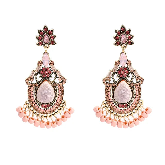 Retro Exotic Ethnic Bohemian Necklace and Earrings