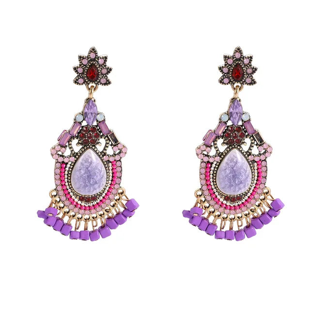 Retro Exotic Ethnic Bohemian Necklace and Earrings