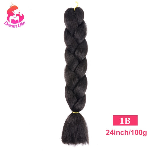 Dream Like 24 inch Ombre Color Synthetic Hair Braids Pre Stretched Wholesale Jumbo Braiding KaneKalon Hair Extensions 100g/pcs| |