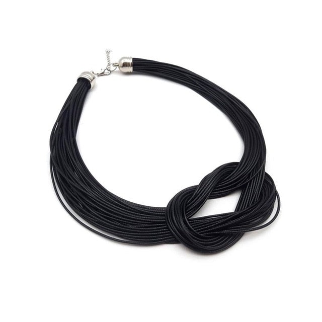 Handmade Multi-layer Leather Pendant Ethnic Tribal Punk Necklaces