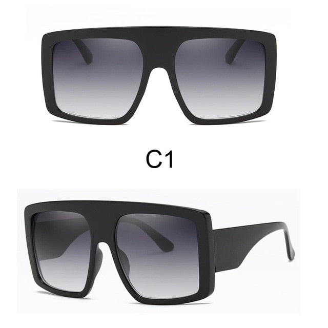 Square Sun Glasses Women Brand Designer oversized Sunglasses