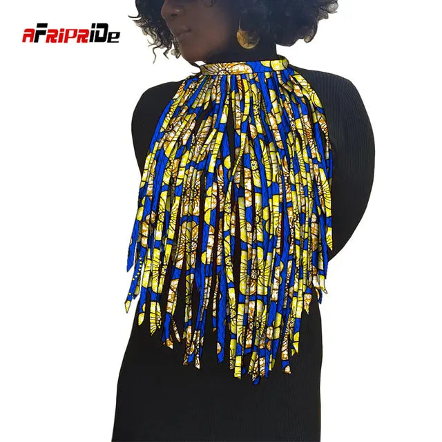 African Print Tassel Necklace