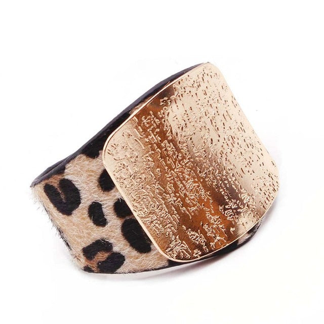 Punk Wide Leather Wristband Cuff Wrap Bracelets