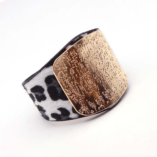 Punk Wide Leather Wristband Cuff Wrap Bracelets