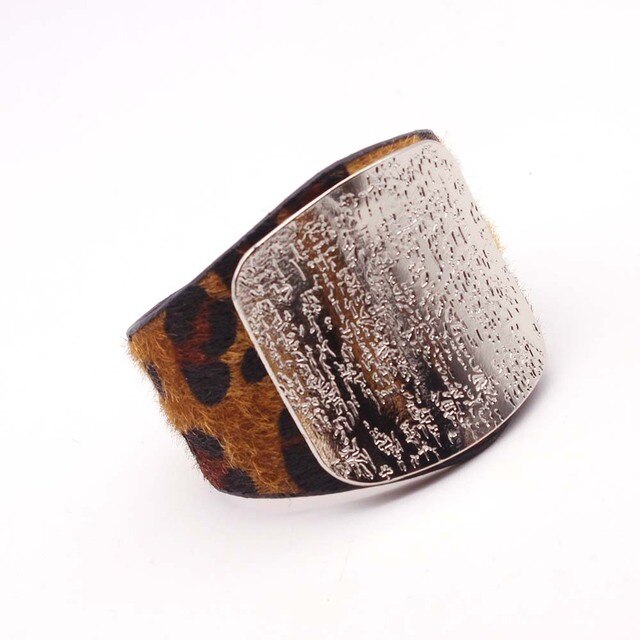 Punk Wide Leather Wristband Cuff Wrap Bracelets