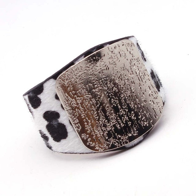 Punk Wide Leather Wristband Cuff Wrap Bracelets
