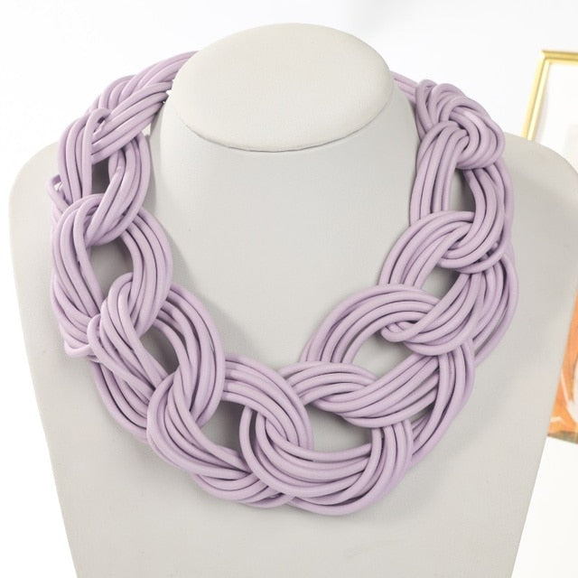 Handmade Necklace Gothic Necklaces with Unique Silicone Rubber Rope Chain