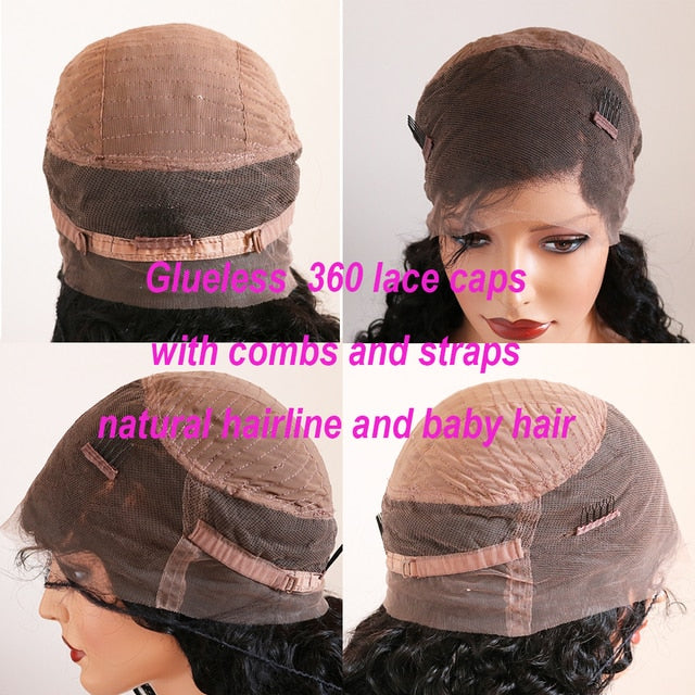 Ombre Honey Blonde Ponytail Yaki Straight HD Lace Pre-Plucked Human Hair Glueless Kinky Straight Wig