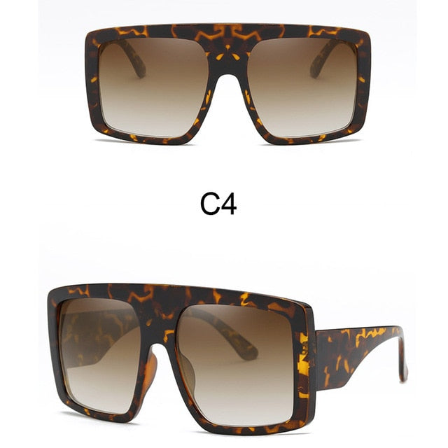 Square Sun Glasses Women Brand Designer oversized Sunglasses