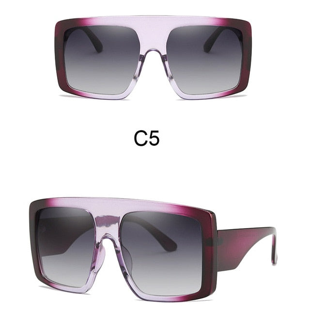 Square Sun Glasses Women Brand Designer oversized Sunglasses