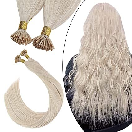 Ugeat I Tip Hair Extensions Pre Bonded Hair Remy Fusion Hair 14 24 Inch 40g/80g Straight Stick Tip Human Hair|I Tip|