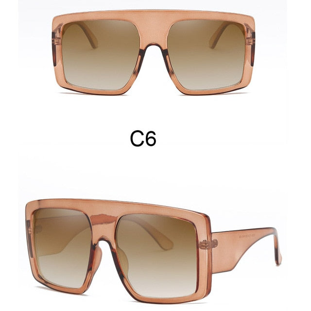 Square Sun Glasses Women Brand Designer oversized Sunglasses