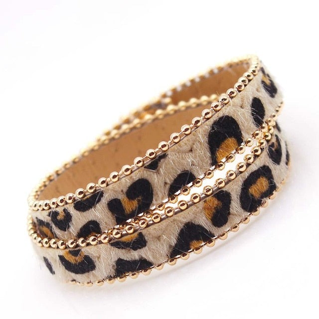 Punk Wide Leather Wristband Cuff Wrap Bracelets