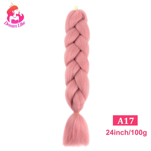 Dream Like 24 inch Ombre Color Synthetic Hair Braids Pre Stretched Wholesale Jumbo Braiding KaneKalon Hair Extensions 100g/pcs| |