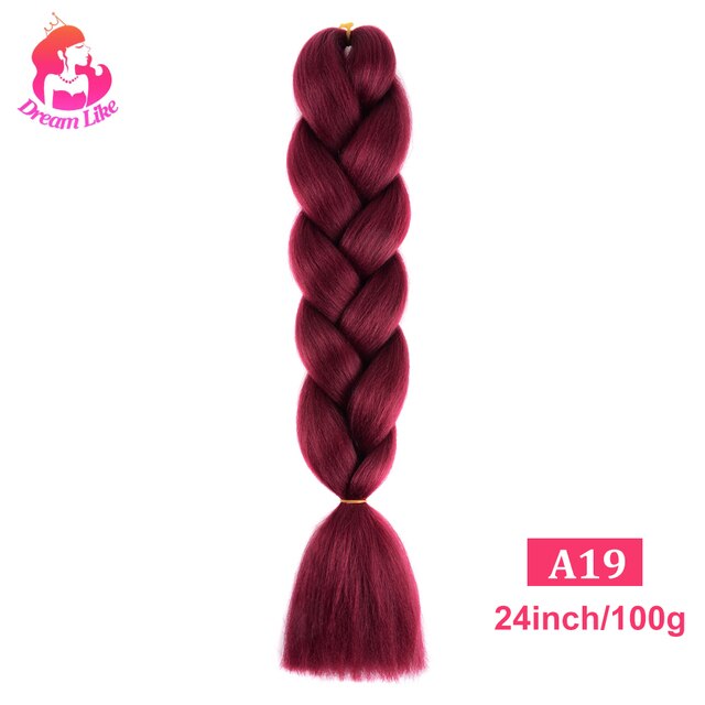 Dream Like 24 inch Ombre Color Synthetic Hair Braids Pre Stretched Wholesale Jumbo Braiding KaneKalon Hair Extensions 100g/pcs| |