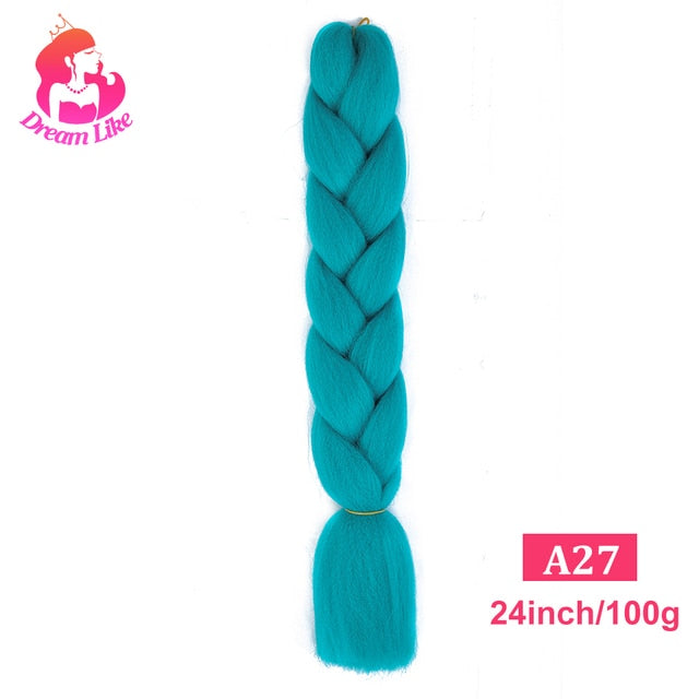 Dream Like 24 inch Ombre Color Synthetic Hair Braids Pre Stretched Wholesale Jumbo Braiding KaneKalon Hair Extensions 100g/pcs| |