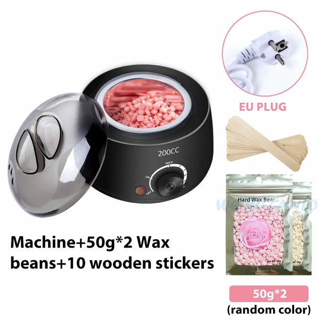 200CC Wax Heater Warmer Hair Removal Machine +Wax Beans + Wood Sticks