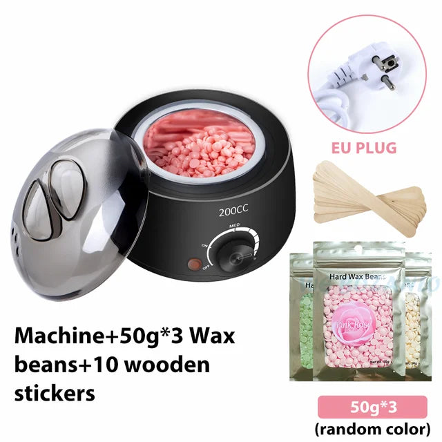 200CC Wax Heater Warmer Hair Removal Machine +Wax Beans + Wood Sticks