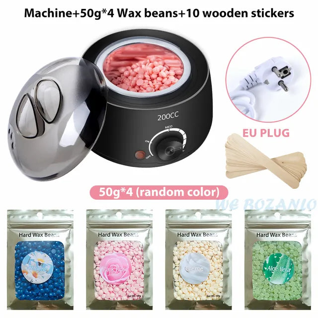 200CC Wax Heater Warmer Hair Removal Machine +Wax Beans + Wood Sticks