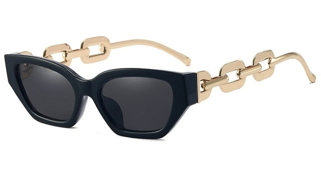 Vintage Cat Eye with Small Gold Metal Chain