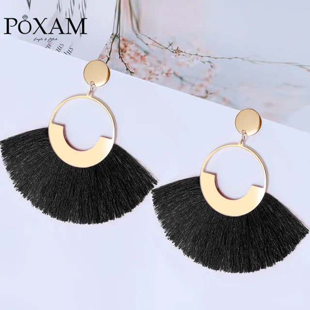 Bohemian Big Tassel Drop Dangle Earrings