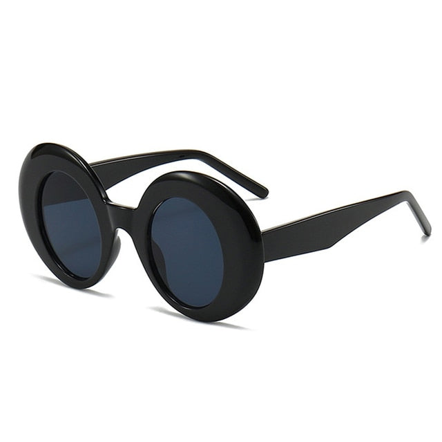 SO&EI Retro Oversized Oval Punk Sunglasses