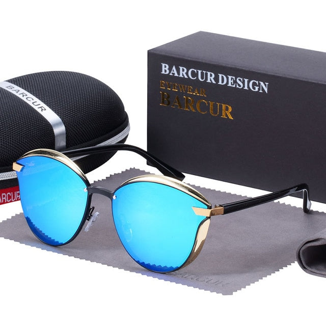 Barcur Fashion Round Polarized Women Sunglasses
