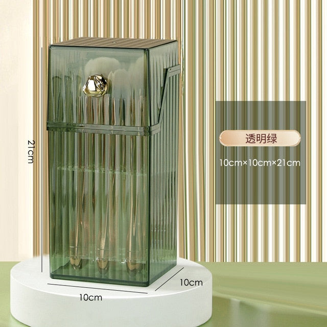 Luxury Makeup Brushes Organizer With Lid