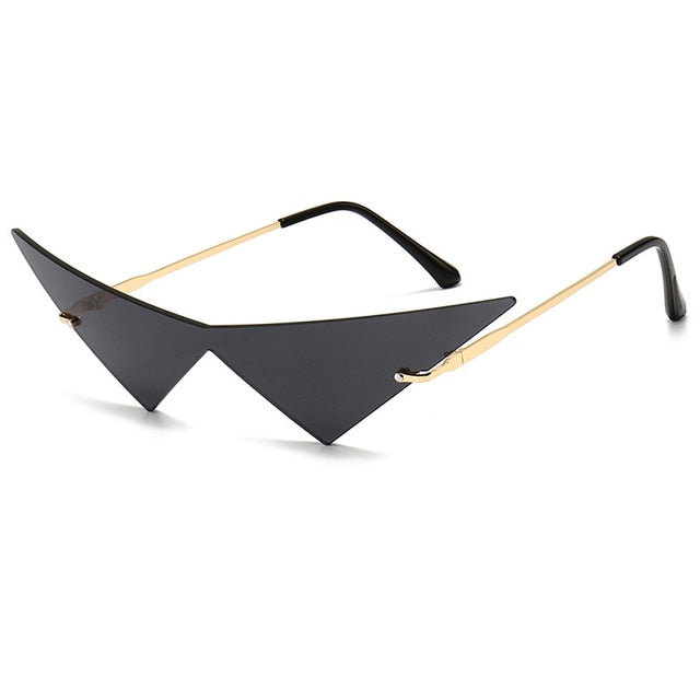 Oec Cpo Oversized Cat Eye Rimless Sunglasses