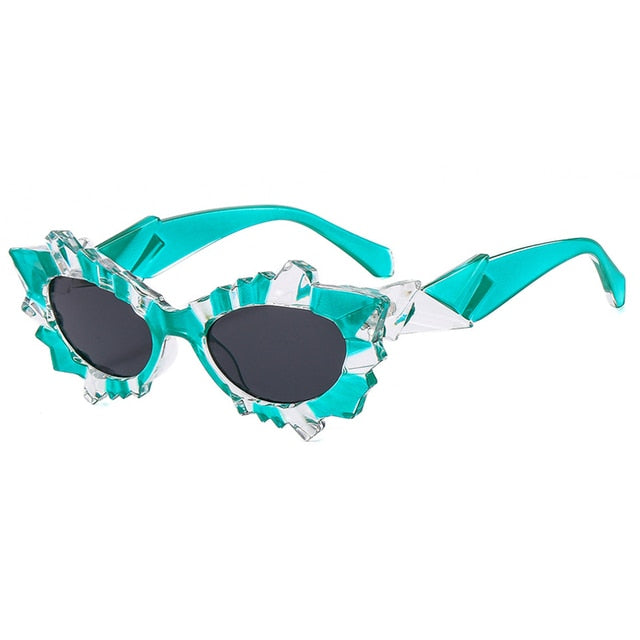OEC CPO Irregular Steampunk Cat Eye Sunglasses