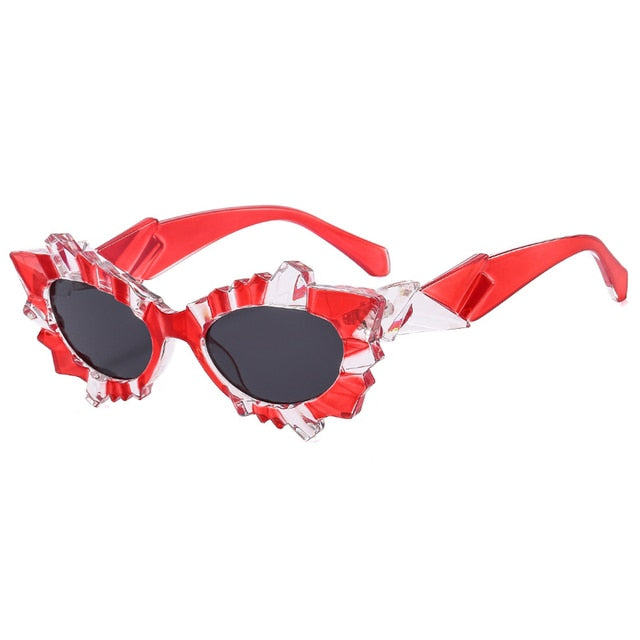 OEC CPO Irregular Steampunk Cat Eye Sunglasses