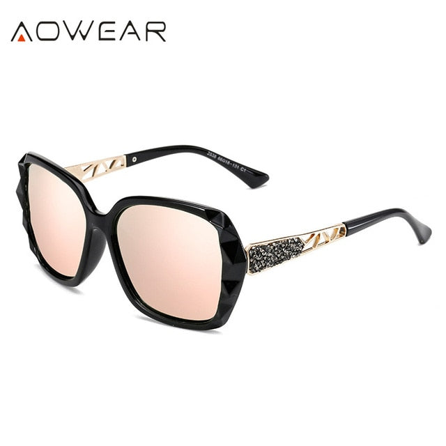 AOWEAR Oversized Sunglasses Women Polarized Square Sunglasses