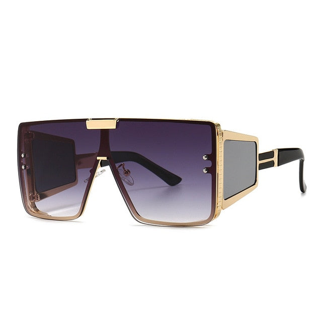Oversized One Lens Goggle Sunglasses--Retro Fashion Shades Uv400 Vintage