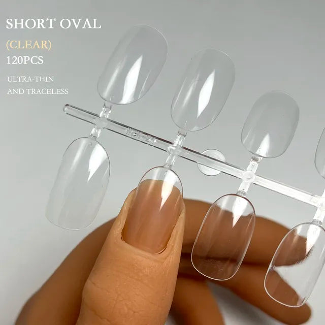 120pcs XXS Super Short Full Cover Sculpted Soft Gel Nail Tips