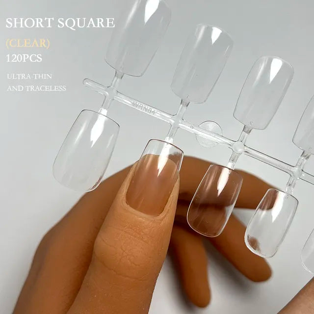 120pcs XXS Super Short Full Cover Sculpted Soft Gel Nail Tips