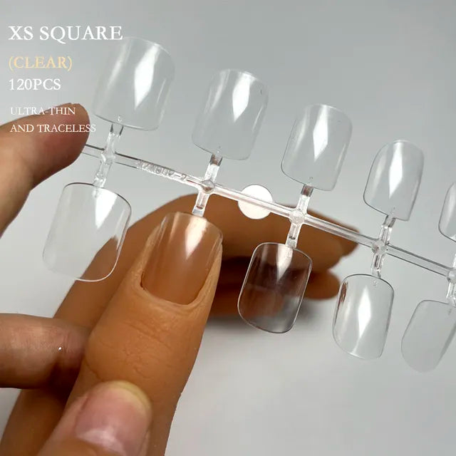 120pcs XXS Super Short Full Cover Sculpted Soft Gel Nail Tips
