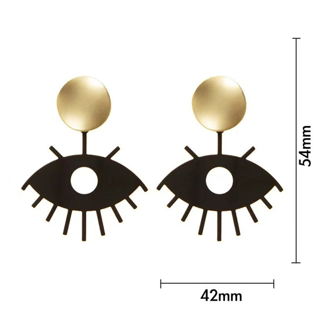 Voikukka Geometric Pendant Hollow Earrings