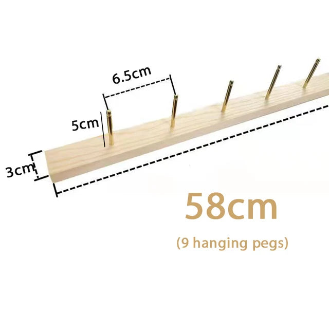 Jewelry Wall Hanging Display - Wooden Organizer